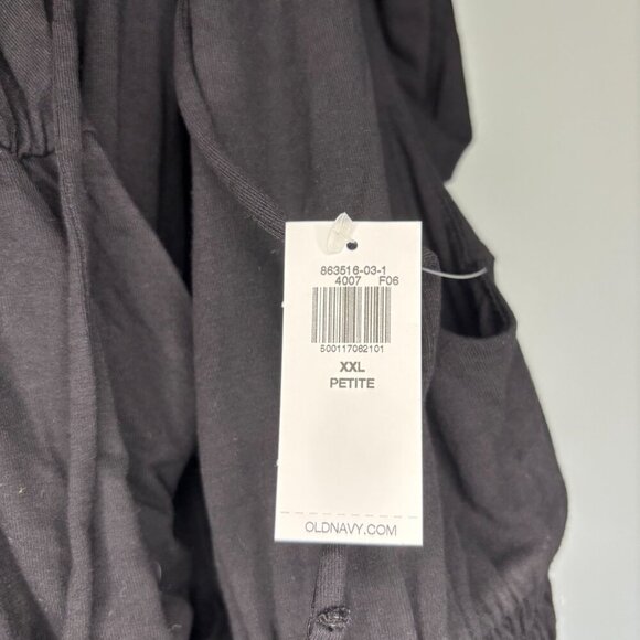 OLD NAVY NEW Sleeveless Romper Women Petite XXL Black Stretch Soft Cinched Waist - Picture 6 of 7